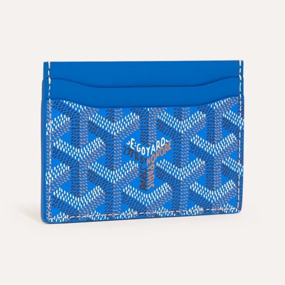 Goyard Blue Card Holder Wallet